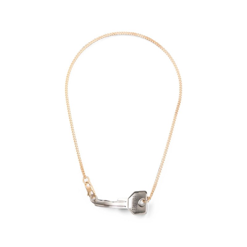 Mm6 Maison Margiela Key-pendant Curb-chain Necklace