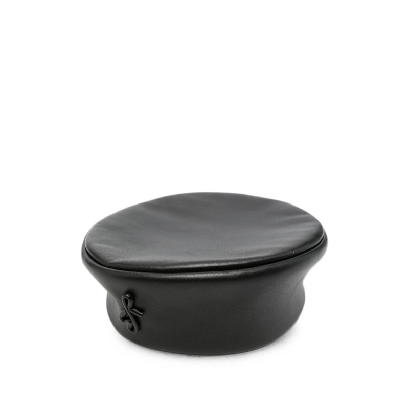 Ruslan Baginskiy Logo-plaque Leather Beret
