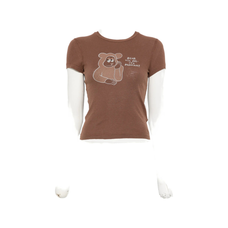 Re/done 90s Baby Tee Monday Graphic-print T-shirt