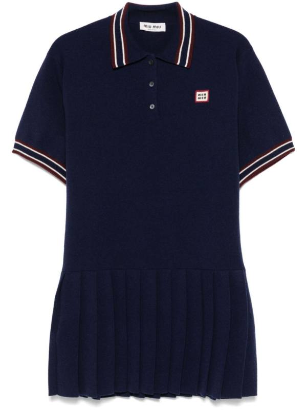 logo-patch mini dress