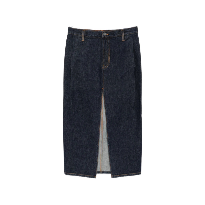 Khaite Anden Front-slit Denim Skirt