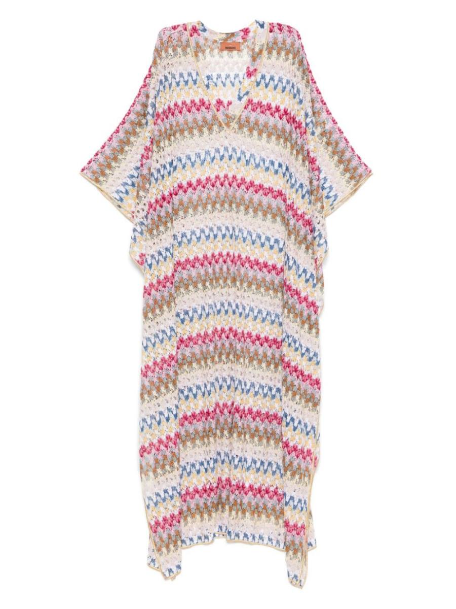 lamé crochet beach cover-up