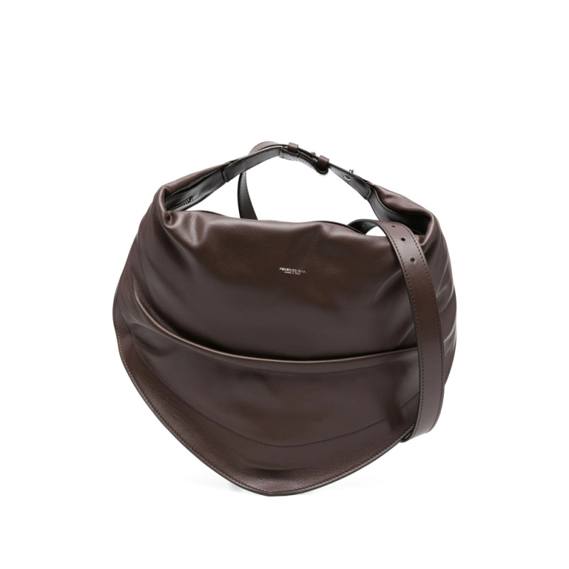 Federico Cina Tortellino Curved Leather Shoulder Bag