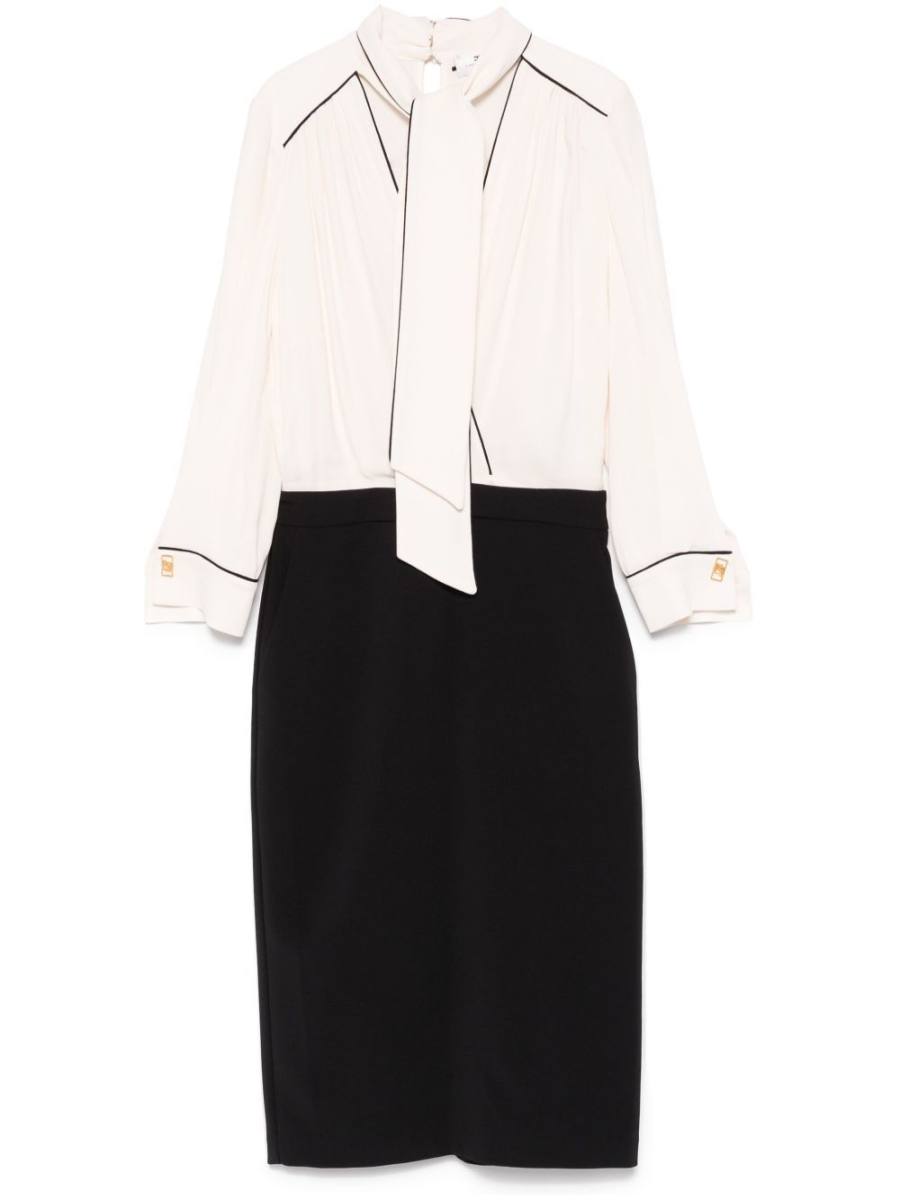 georgette crepe midi dress