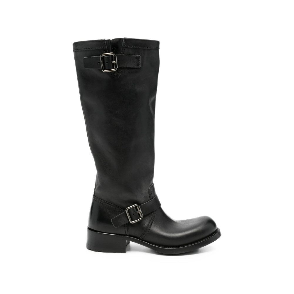 Prada Buckle-detail Knee-high Boots