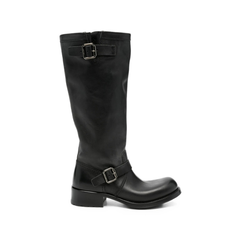 Prada Buckle-detail Knee-high Boots