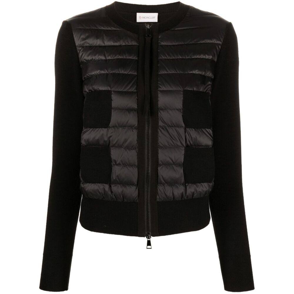 Moncler Padded-panel Knitted Cardigan