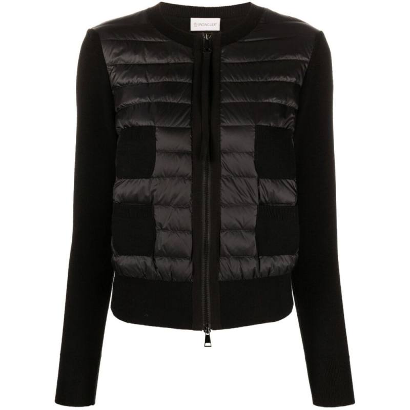 Moncler Padded-panel Knitted Cardigan