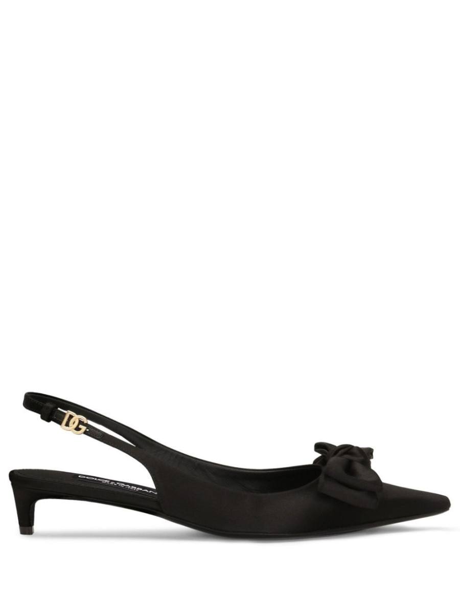 30mm Bow detailing slingback pumps