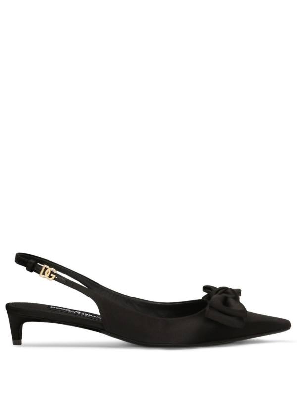 30mm Bow detailing slingback pumps