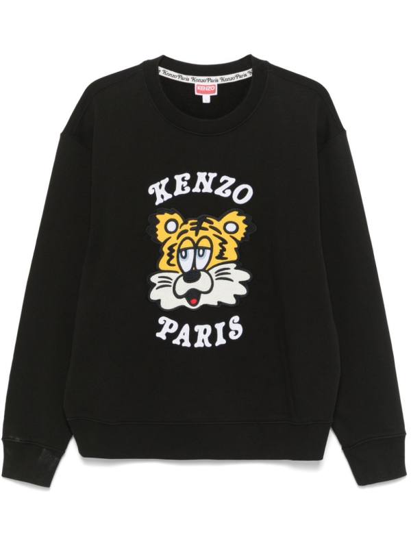 embroidered-logo sweatshirt