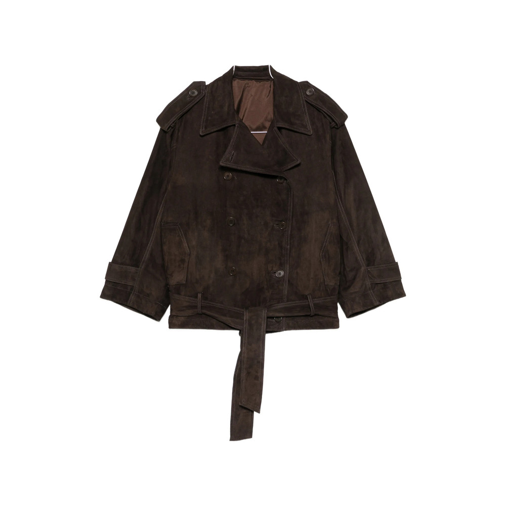 Santoro Double-breasted Suede Jacket