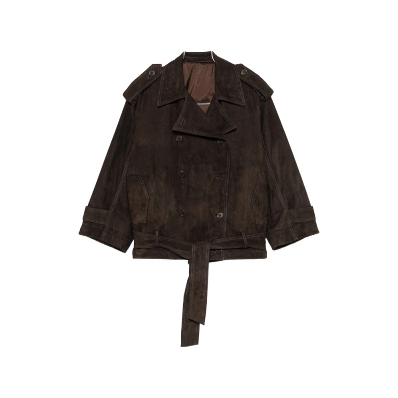 Santoro Double-breasted Suede Jacket