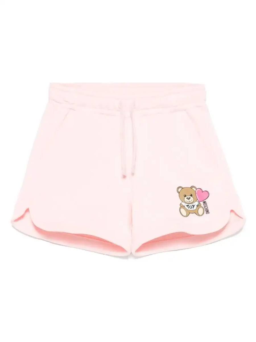 teddy bear-motif track shorts
