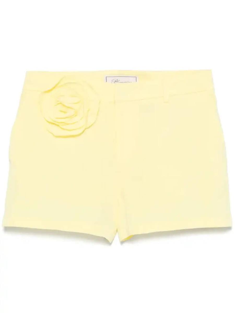 floral-appliqué shorts