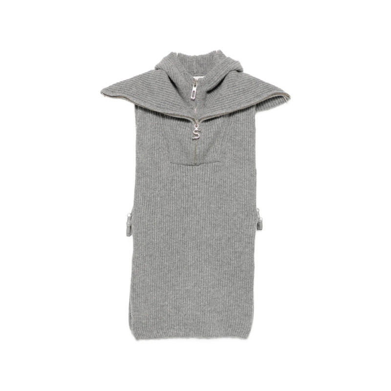 Sportmax Ribbed-knit Hooded Knit