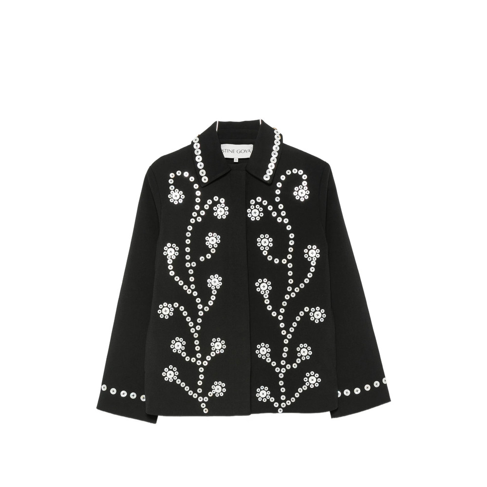 Stine Goya Eyelet-embellished Floral-motif Jacket