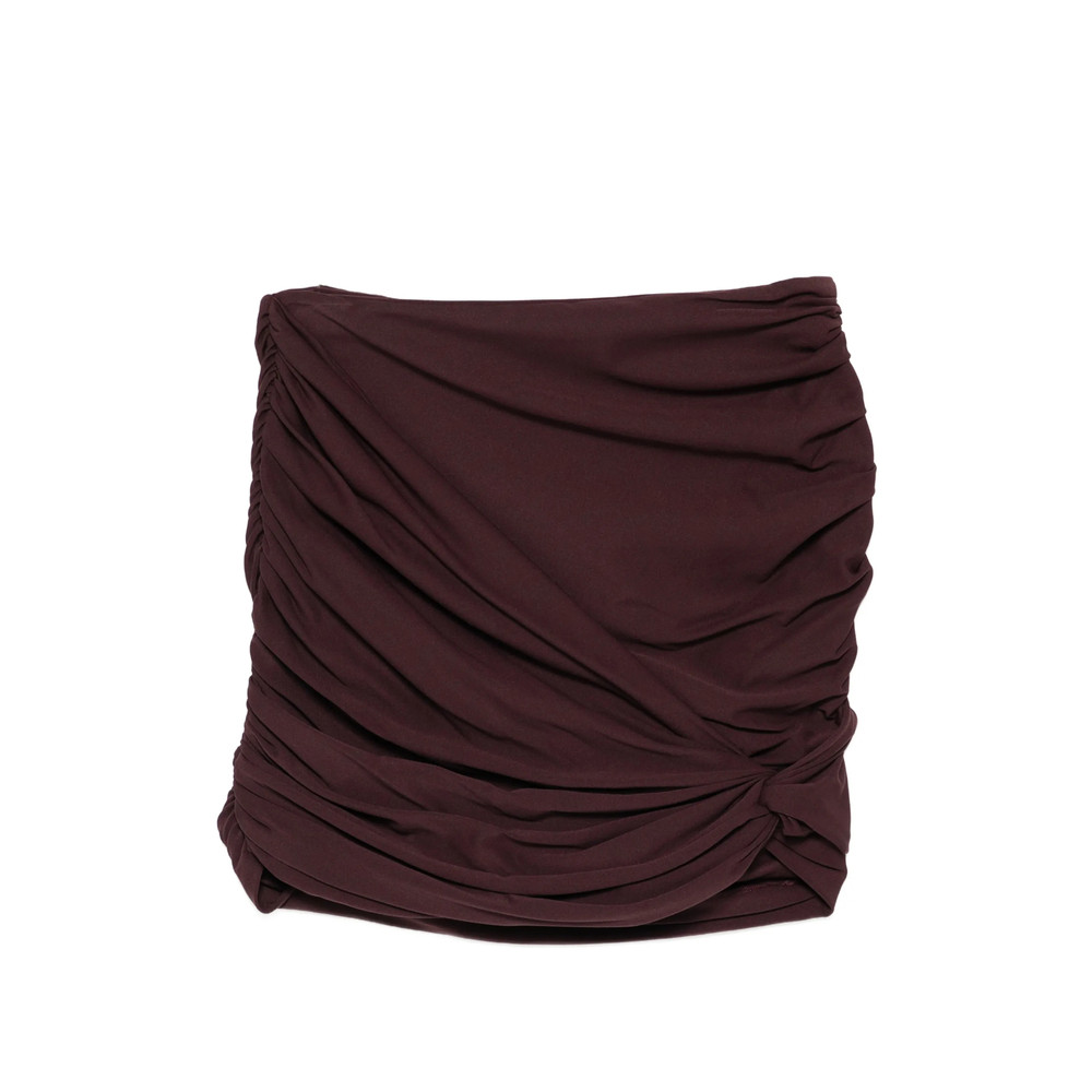 Magda Butrym Ruched Knotted Swim Skirt
