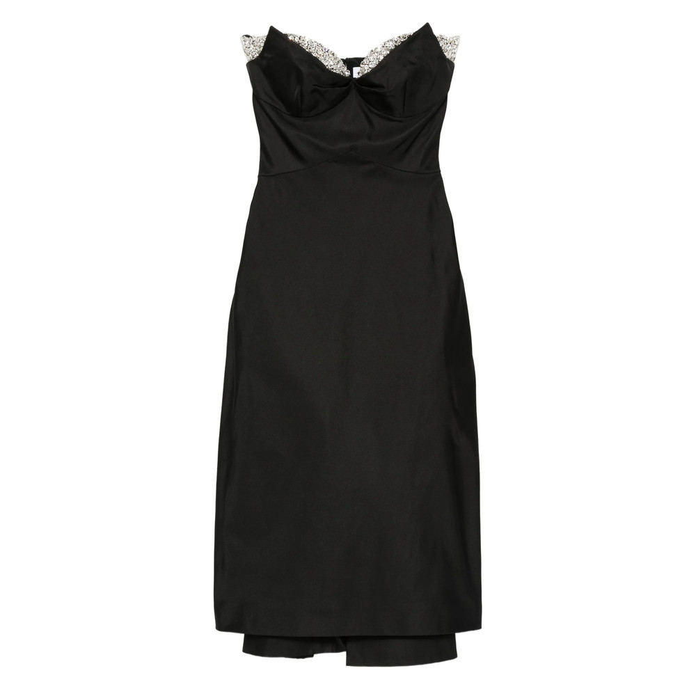 Alexander Mcqueen Crystal-embellished Strapless Midi Dress