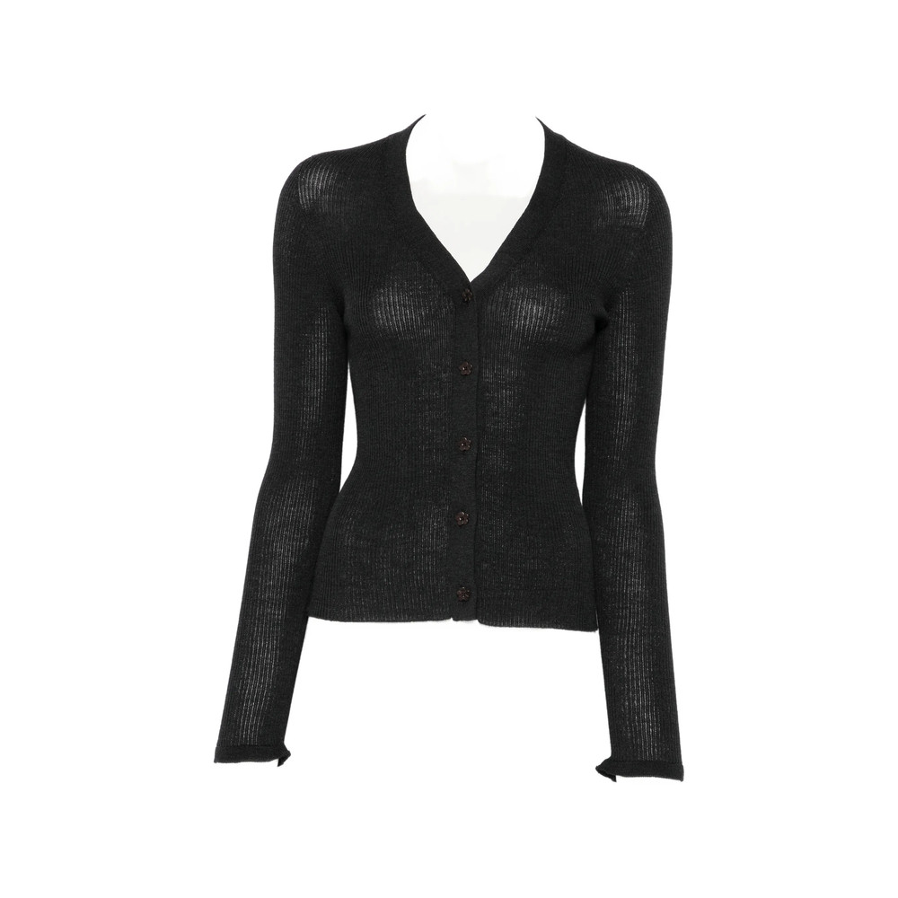 Cecilie Bahnsen Ribbed-knit V-neck Cardigan