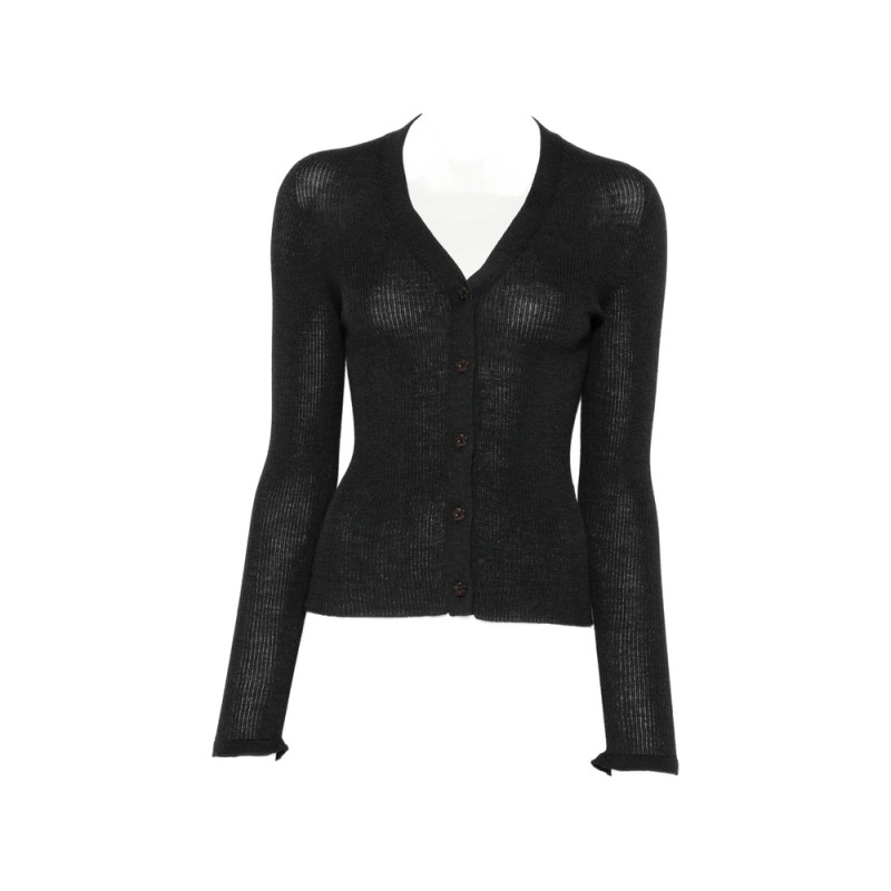 Cecilie Bahnsen Ribbed-knit V-neck Cardigan