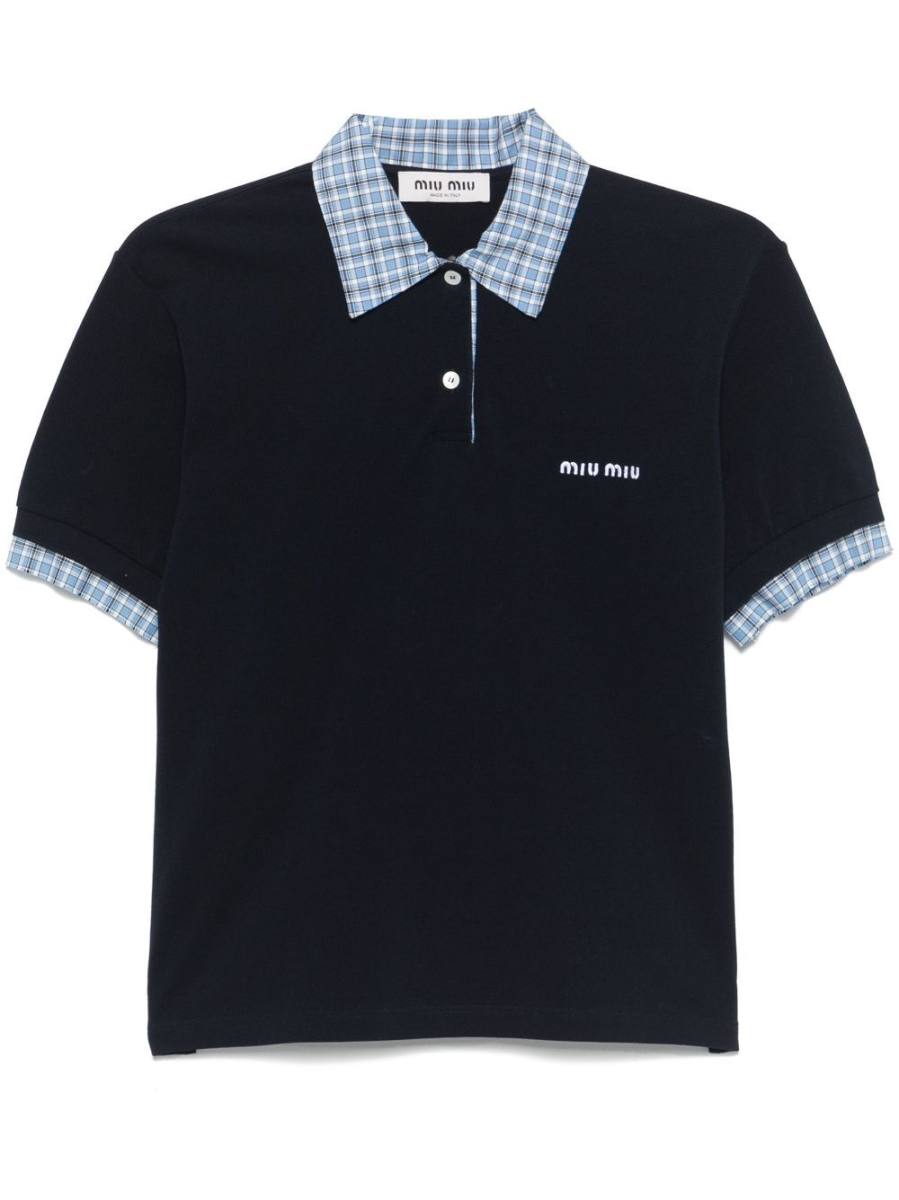 layered-effect polo shirt