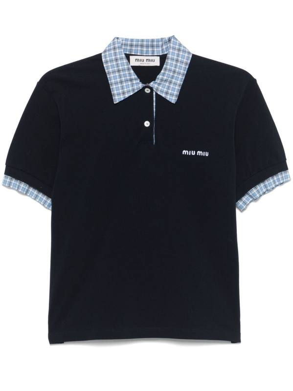 layered-effect polo shirt
