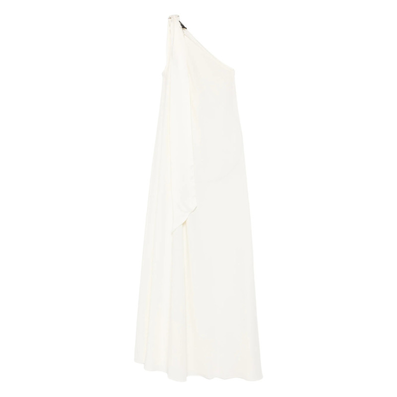 Taller Marmo One-shoulder Draped Maxi Dress