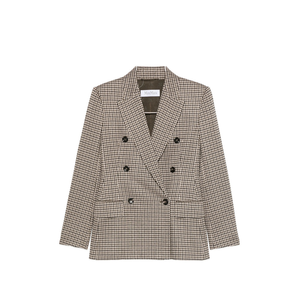 Max Mara Houndstooth Double-breasted Jacket