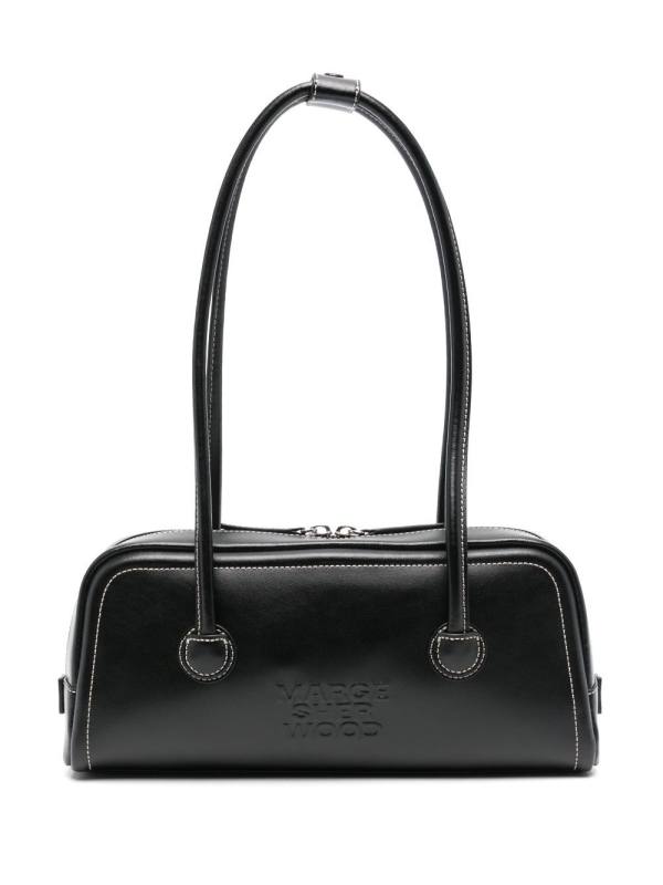logo-embossed shoulder bag