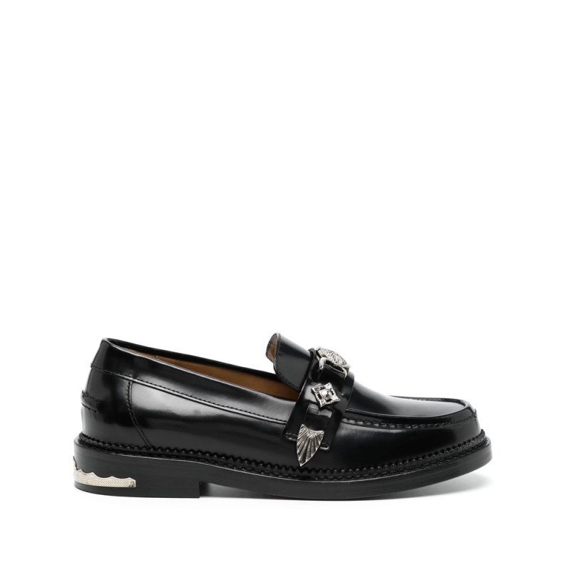 Toga Pulla Round-toe Leather Loafers