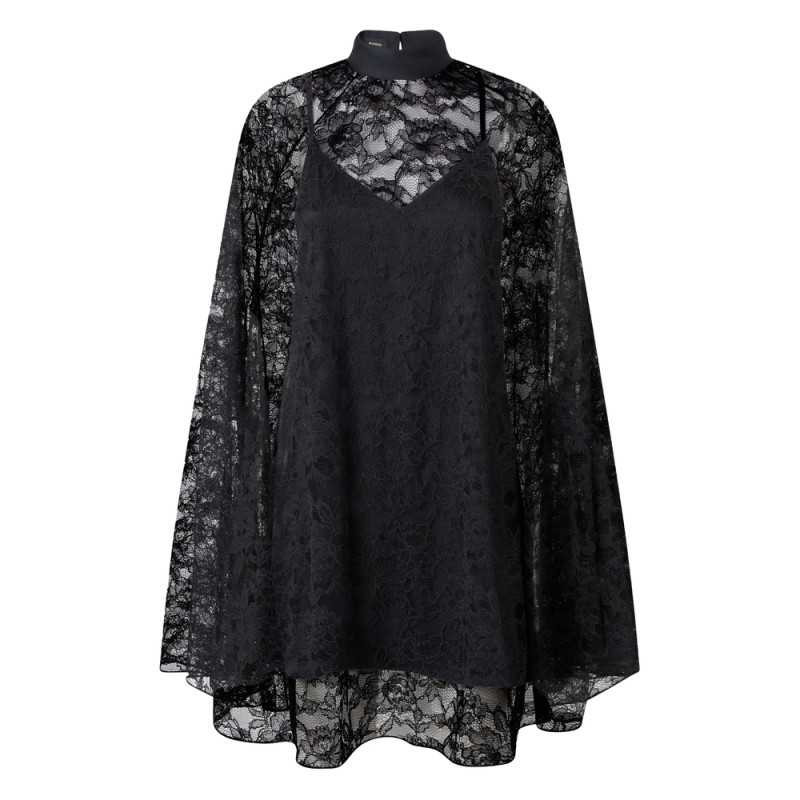 Pinko Lace Cape Mini Dress