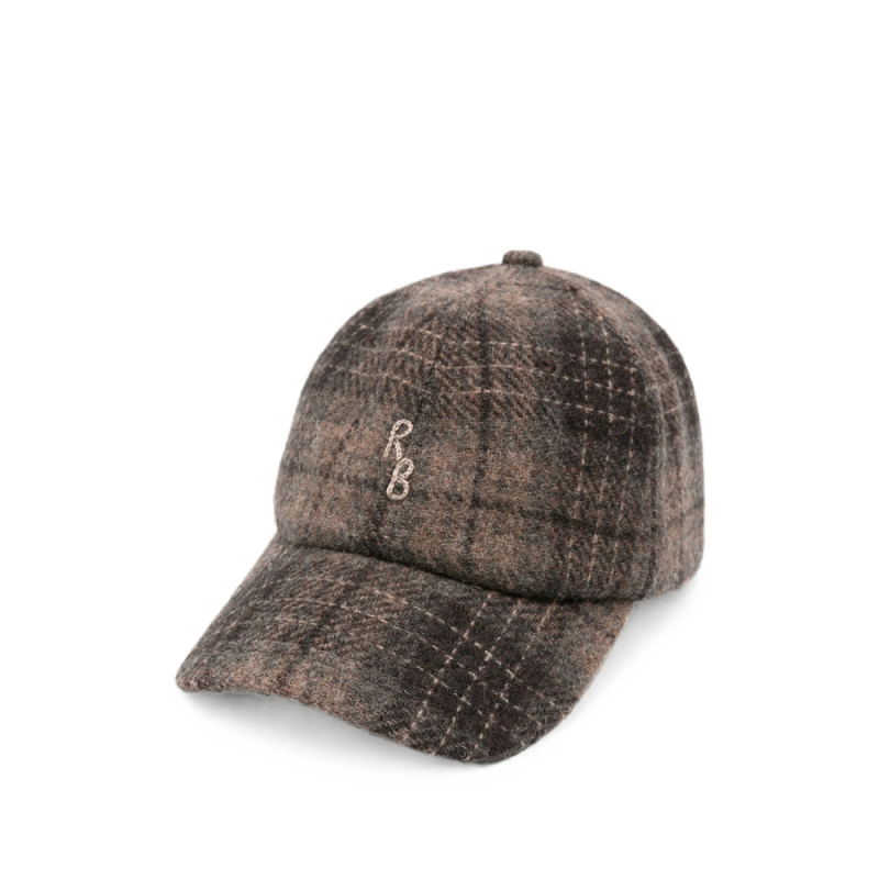 Ruslan Baginskiy Check-pattern Monogram-embroidered Baseball Cap