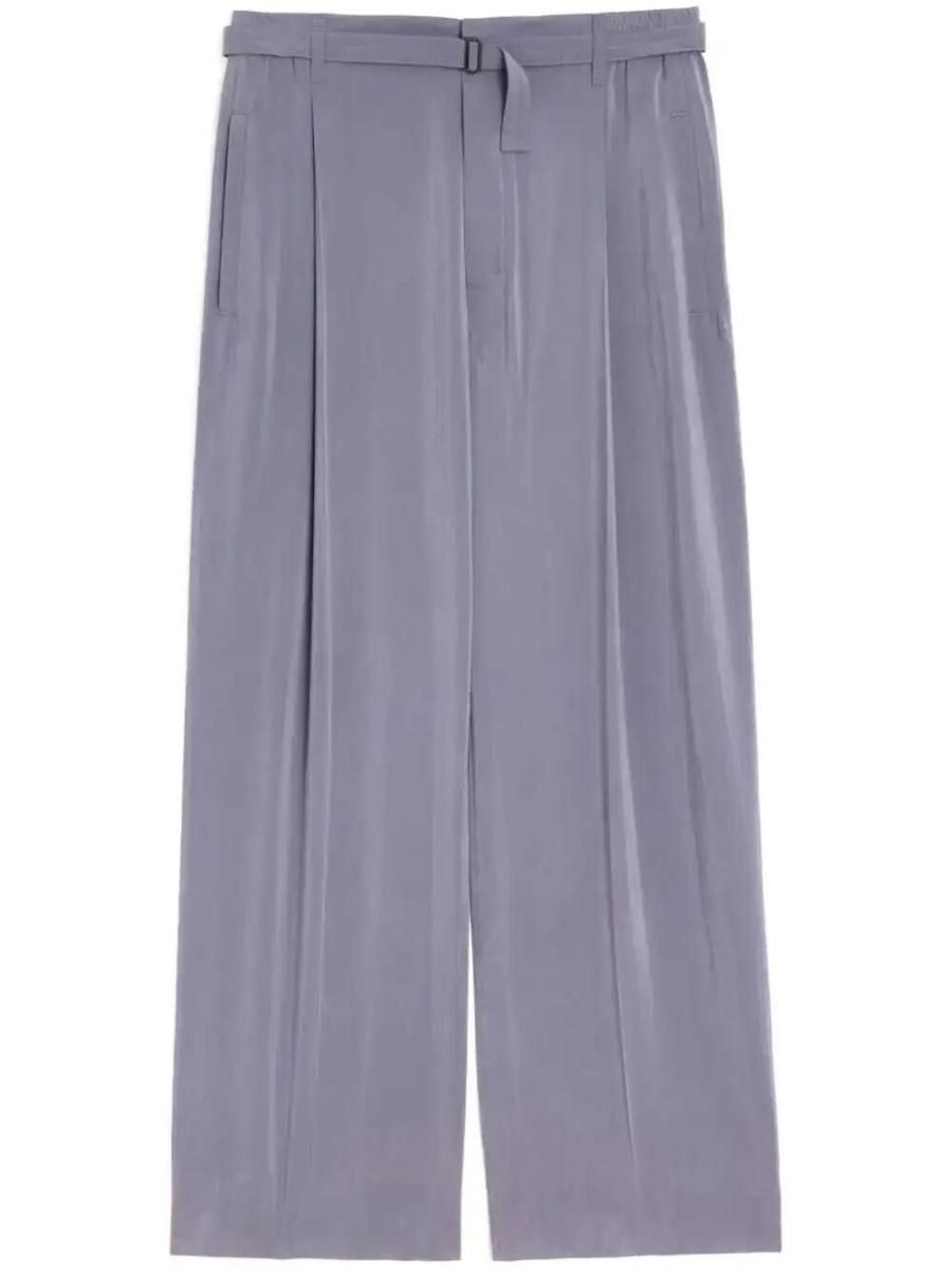 silk belted pants