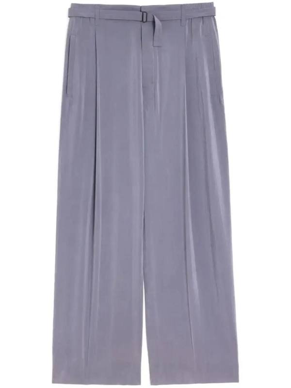 silk belted pants