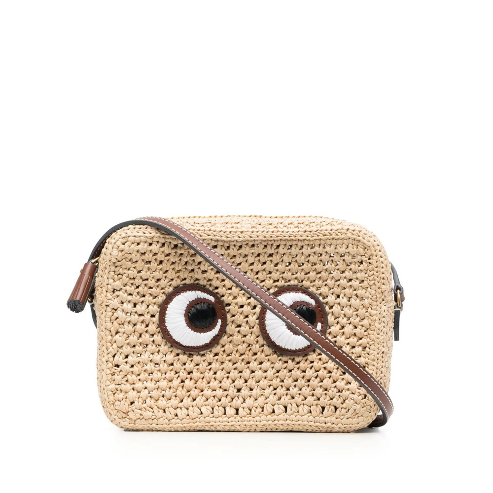 Anya Hindmarch Eyes-appliqué Woven Crossbody Bag