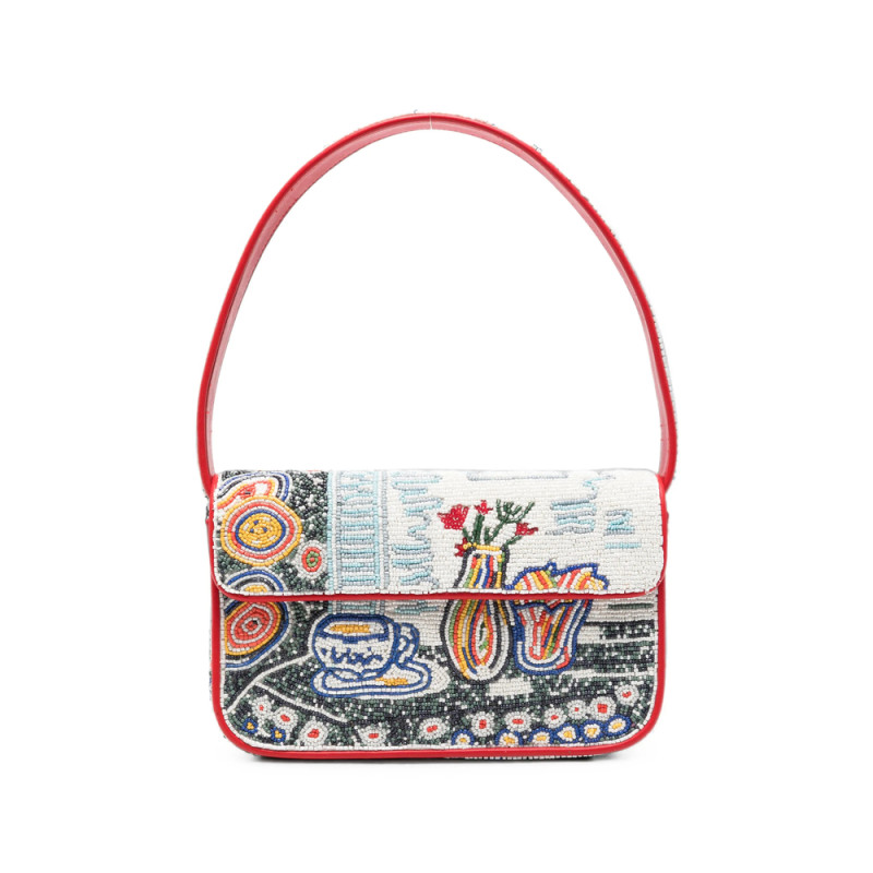 Staud Tommy Bead-embellished Shoulder Bag