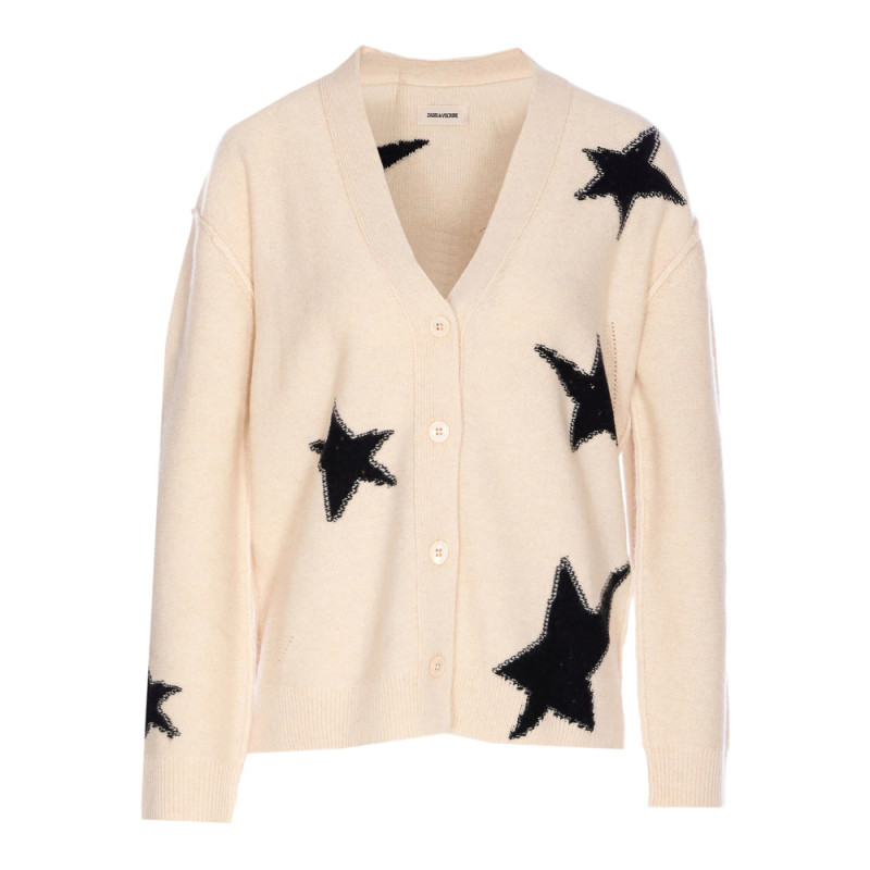 Zadig & Voltaire Star-intarsia Cashmere Cardigan