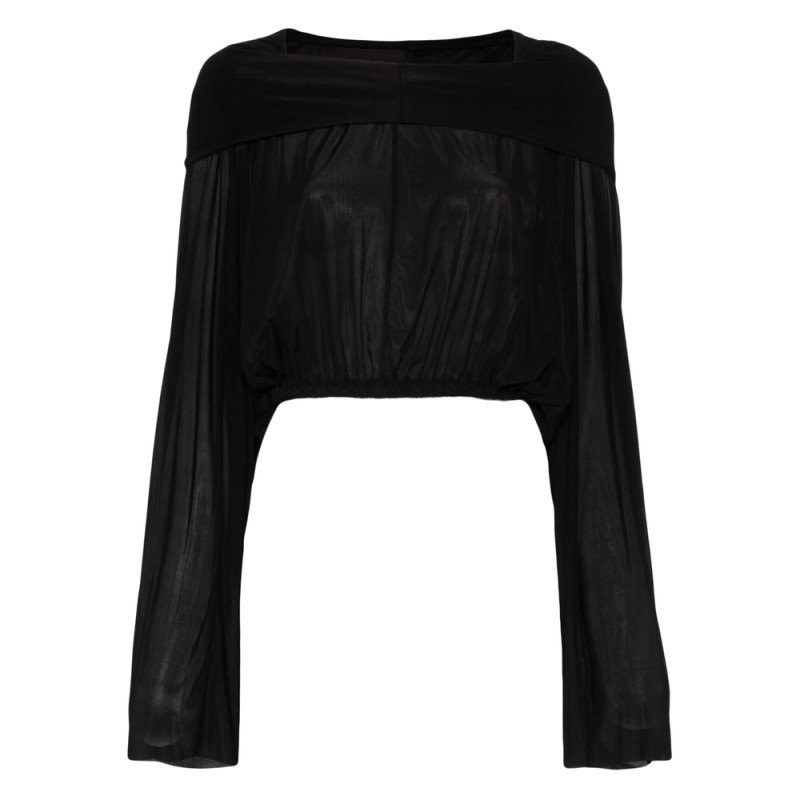 Rick Owens Cropped Hooded Blouse
