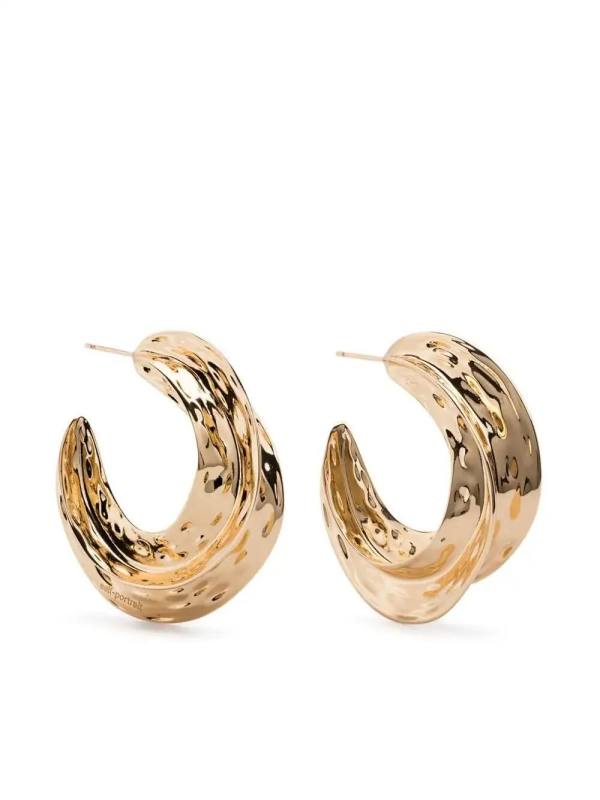 sculpted hoop earrings