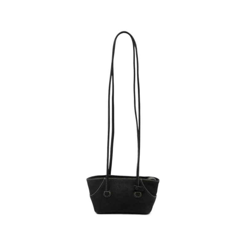Margesherwood Small Boat Contrast-stitch Leather Shoulder Bag