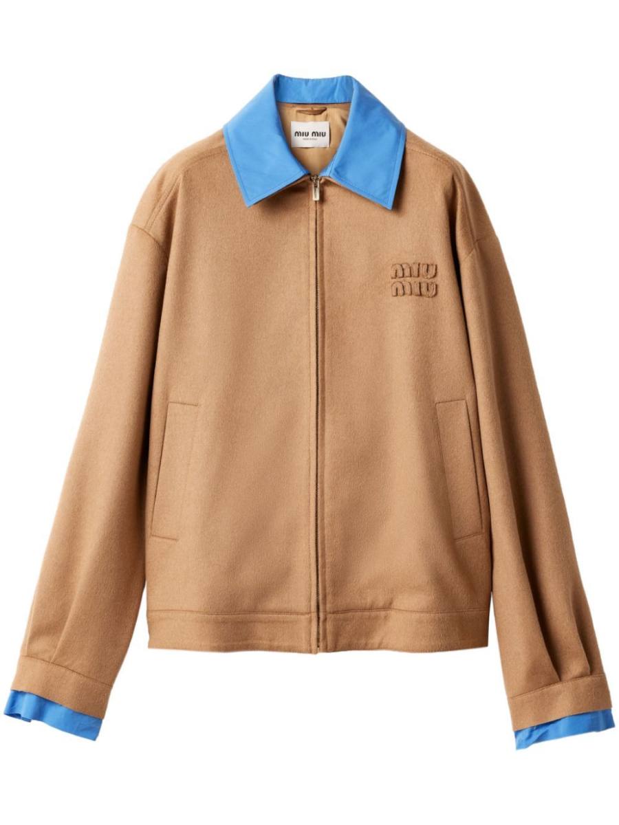 poplin-detailed jacket