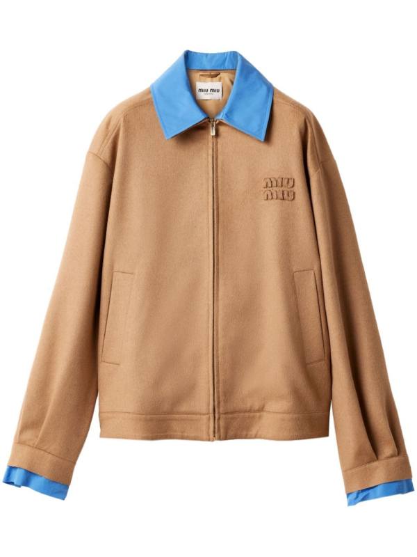 poplin-detailed jacket