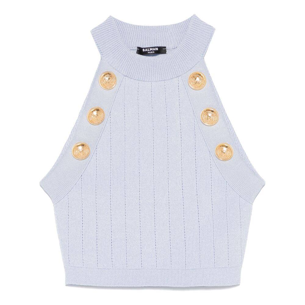 Balmain Coin-buttons Detailed Top