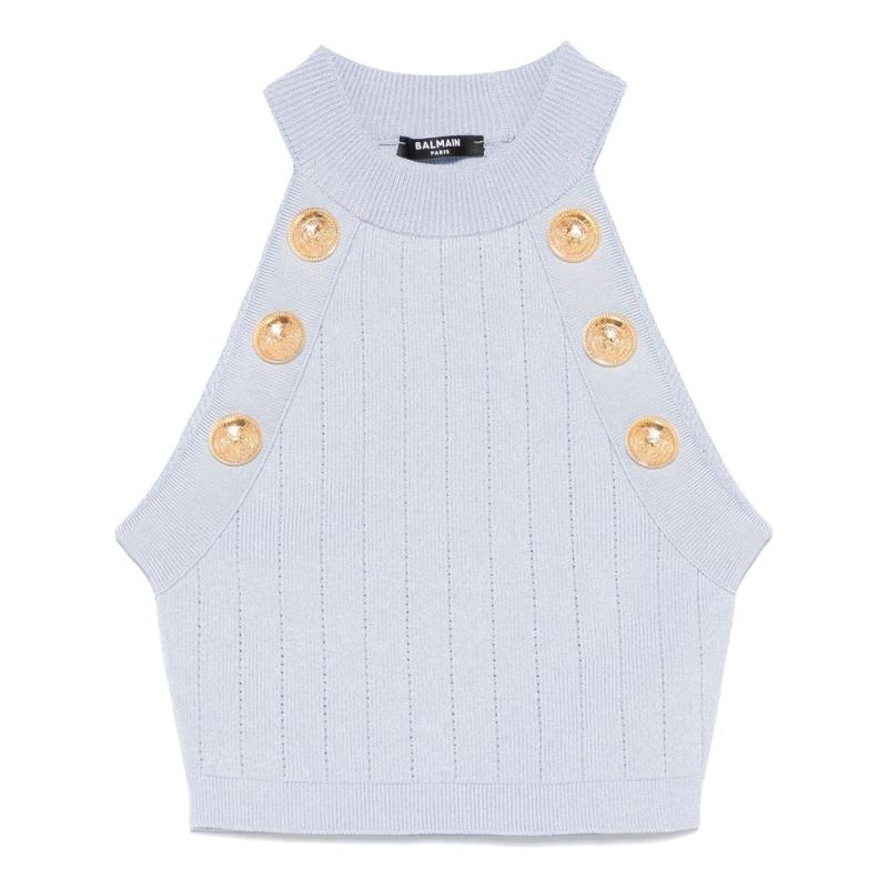 Balmain Coin-buttons Detailed Top