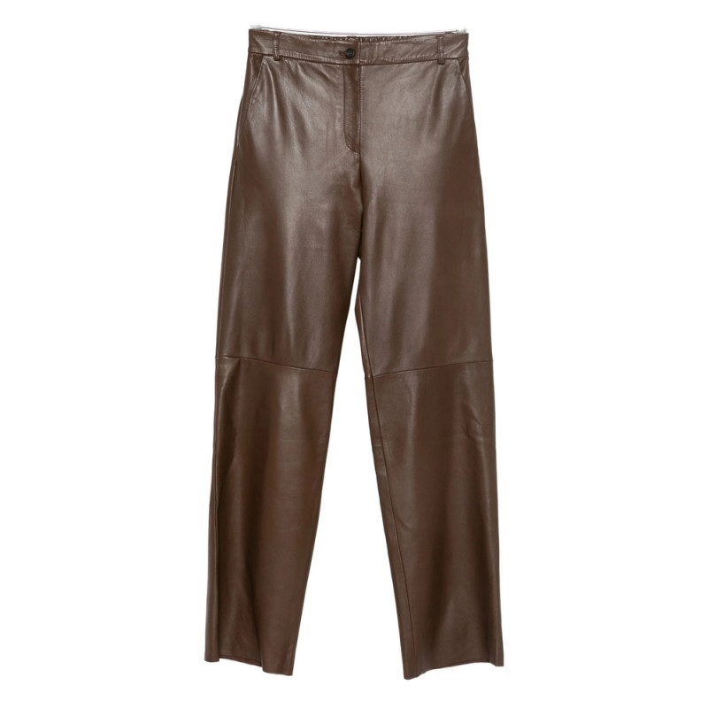 Antonelli Leather Straight-leg Trousers