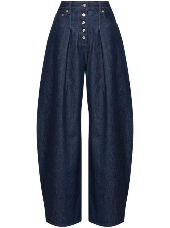 Le De-Nimes Ovalo mid-rise wide-leg jeans