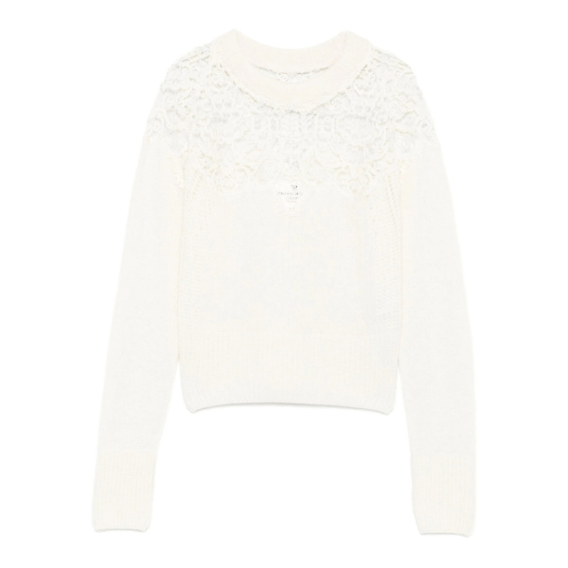 Ermanno Scervino Lace-insert Sweater