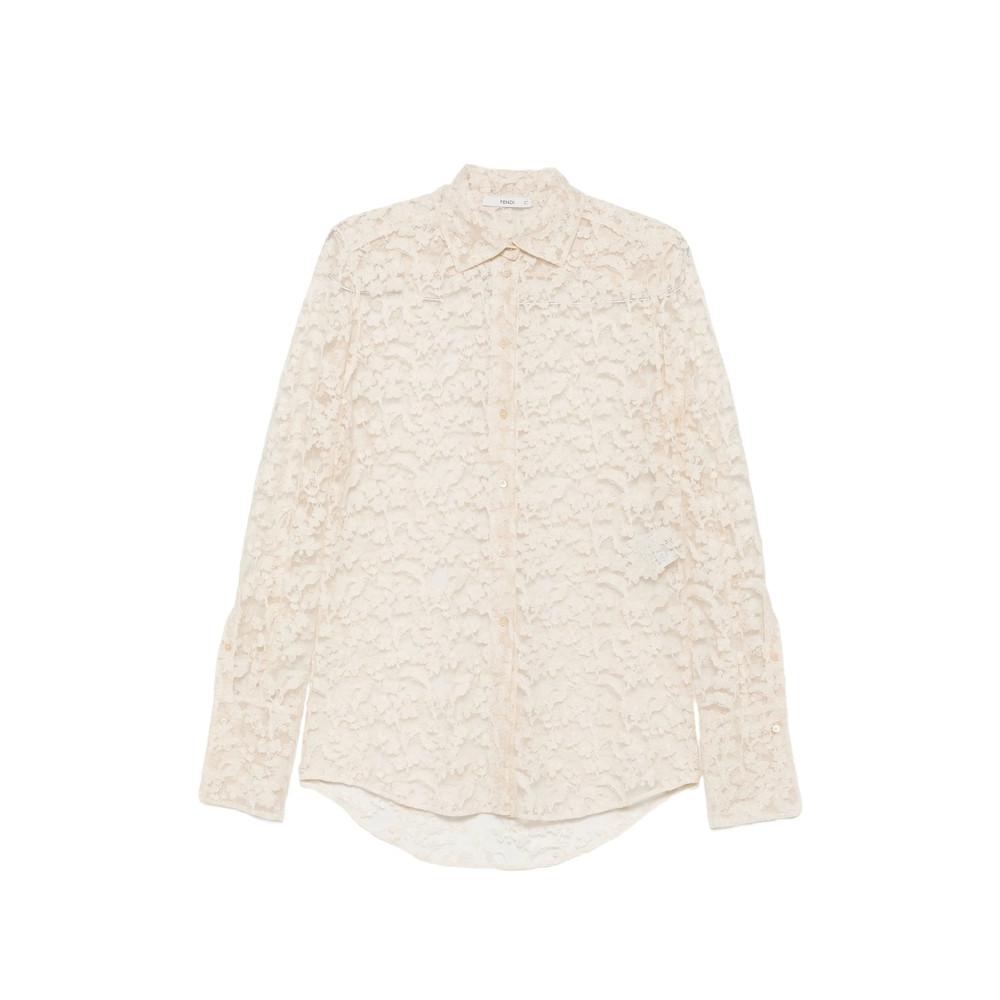 Fendi Floral-lace Buttoned Shirt