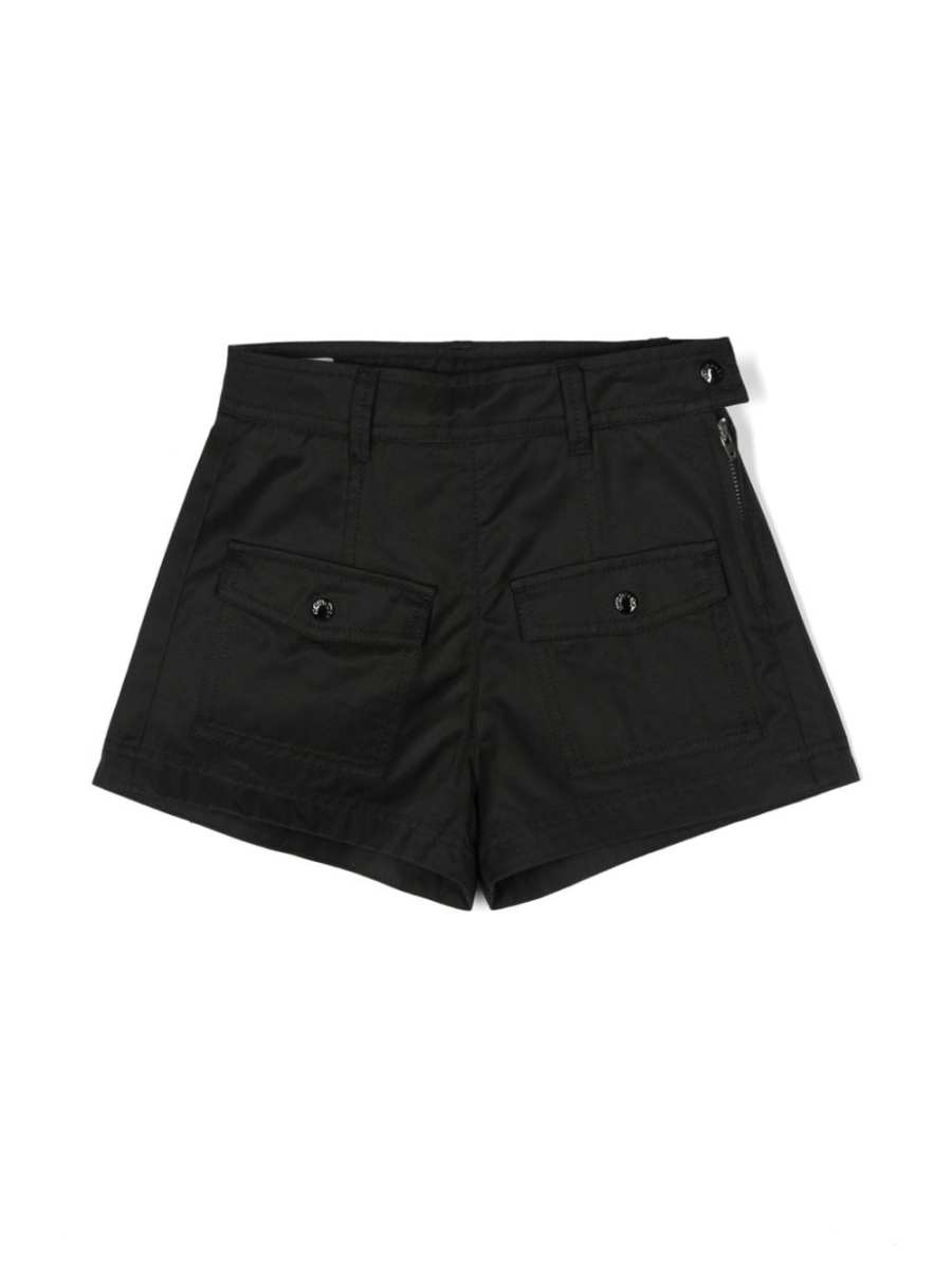 panelled cotton-blend shorts